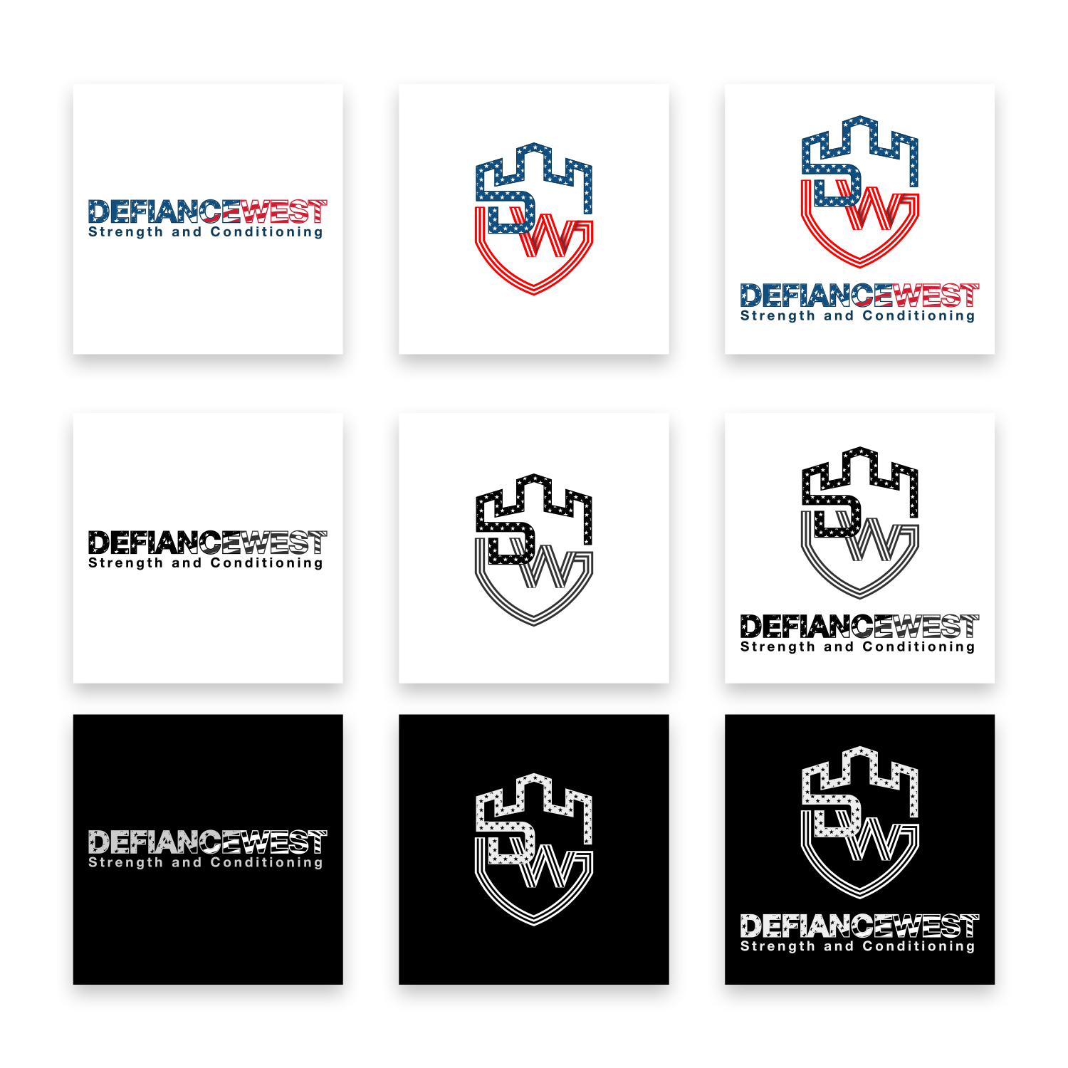 Logo Design by GenArt for Defiance West Strength and Conditioning | Design #24874196