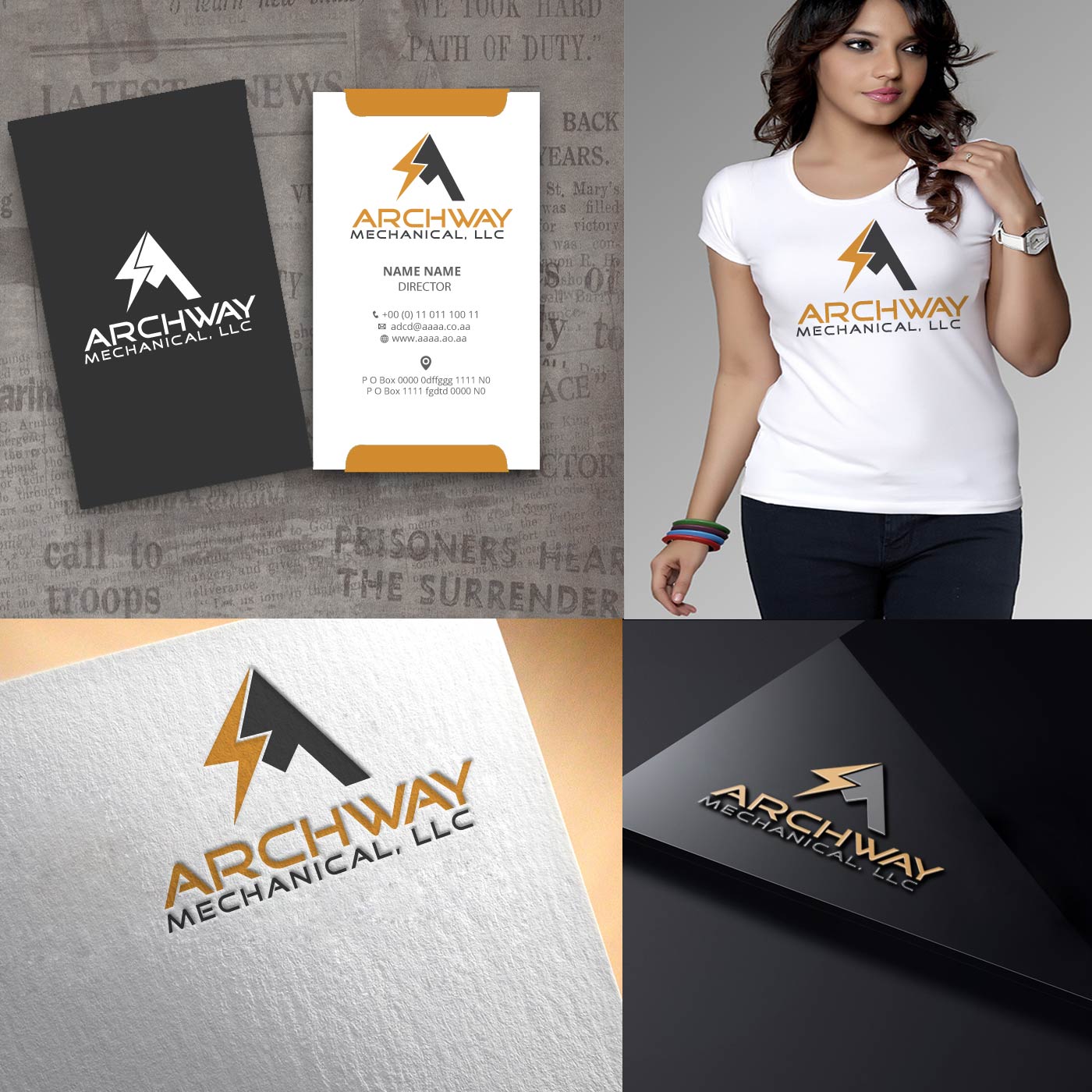 Logo Design by zebronicgraphic for Archway Mechanical, LLC | Design #14879930