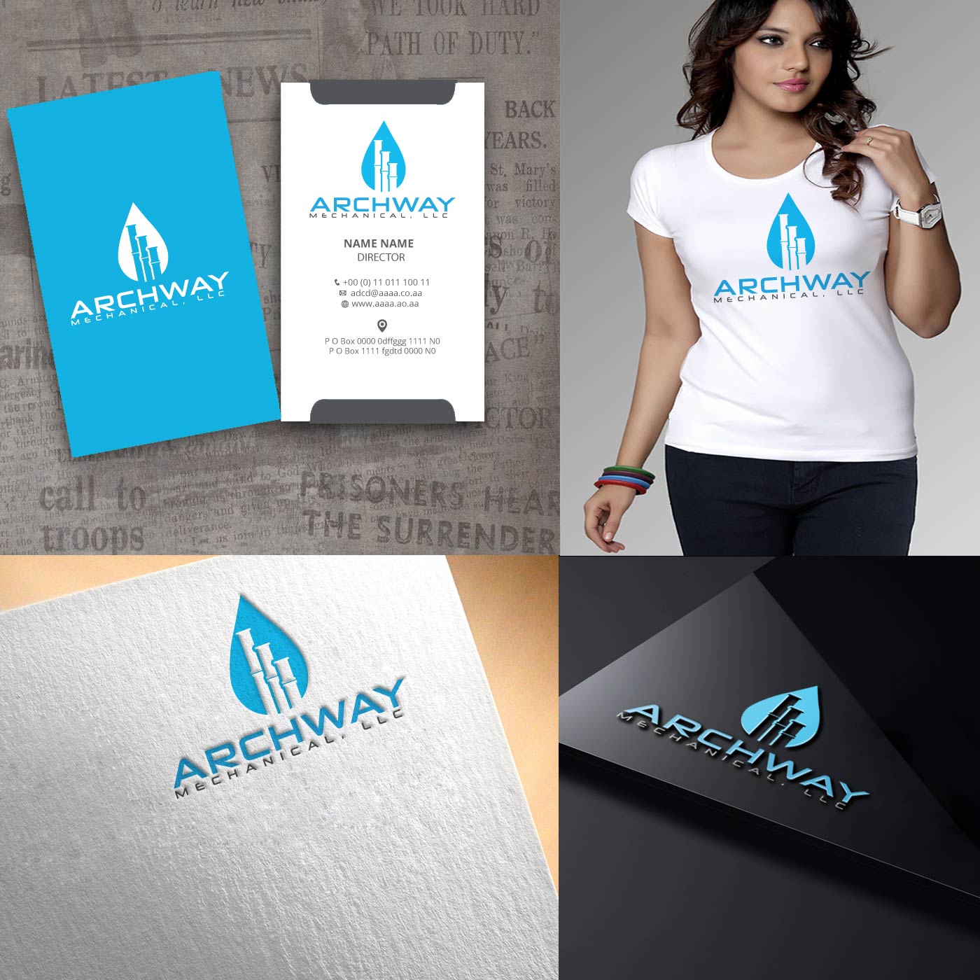 Logo-Design von zebronicgraphic für Archway Mechanical, LLC | Design #14879931