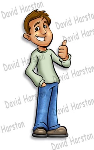 Create characters and pictures to support our business | Character Design by David Harston