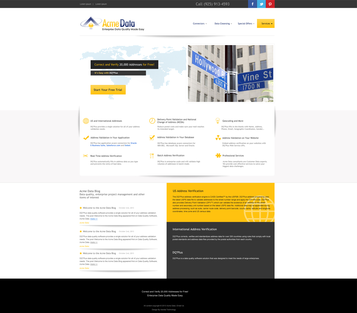 Landing Page Design by aarsita for Acme Data | Design #2661316