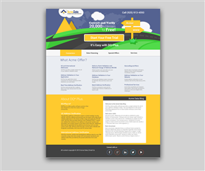 Landing Page Design by hananmisael for Acme Data | Design: #2564361