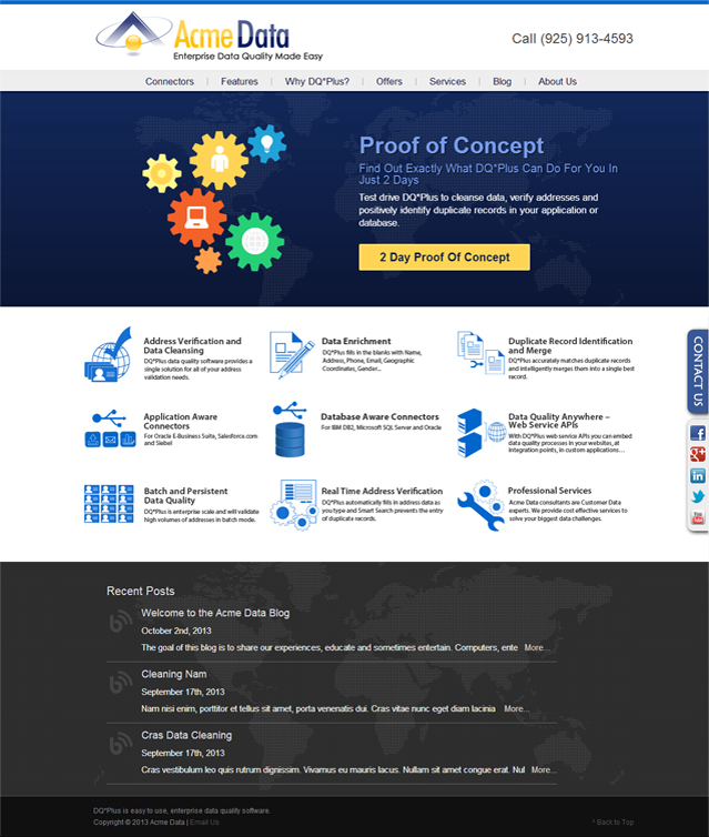 Diseño de Página de Aterrizaje por  Xclusive para Acme Data | Diseño #2701082