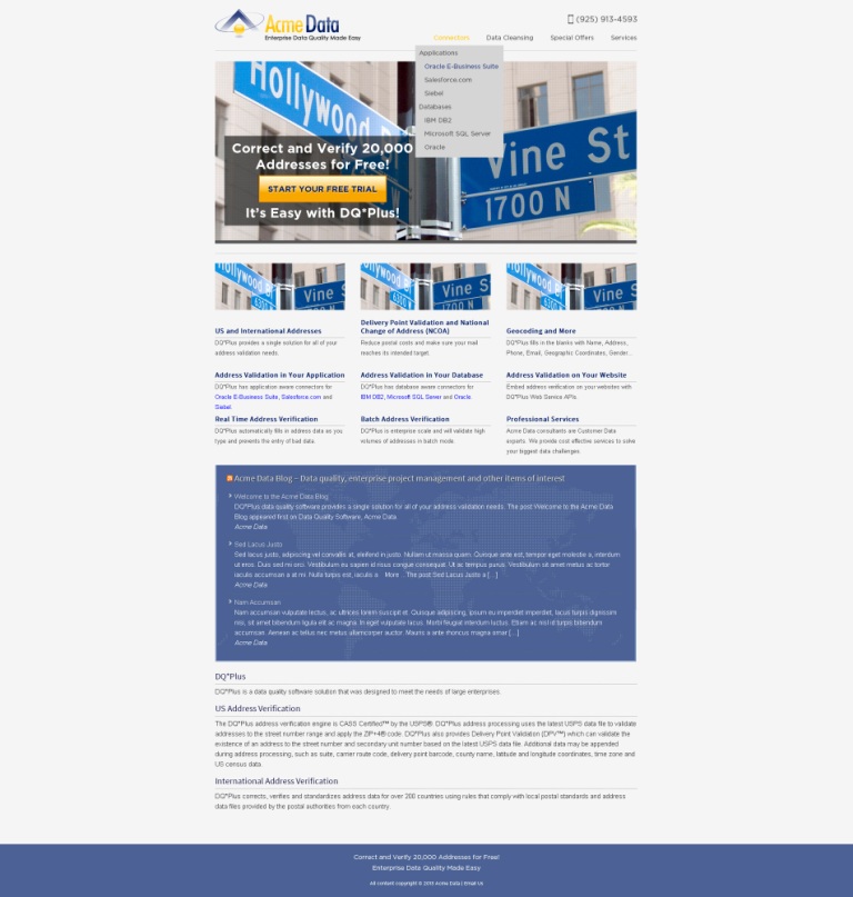 Landing Page Design by McKir for Acme Data | Design #2590984