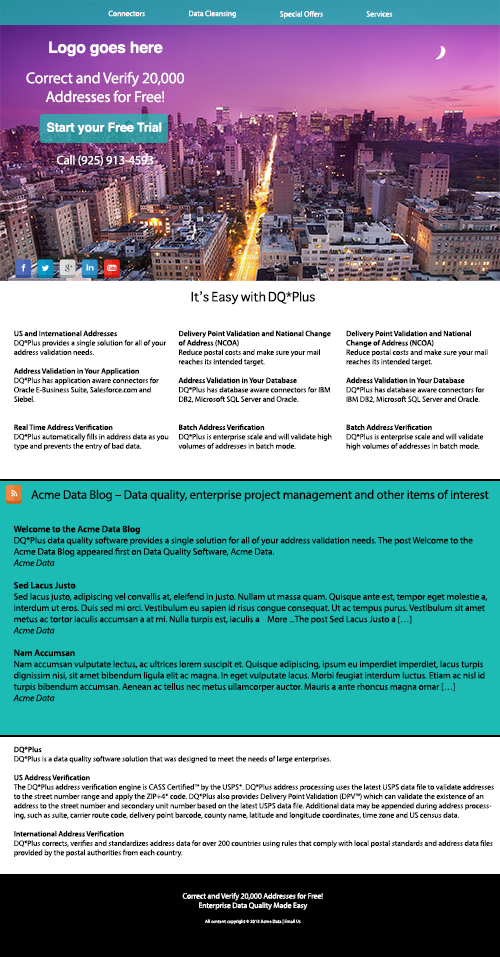 Landing Page Design by dvaccaro for Acme Data | Design #2588210