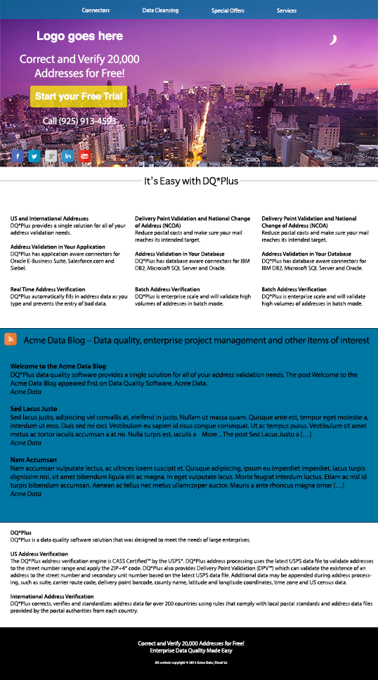 Landing Page Design by dvaccaro for Acme Data | Design #2595524