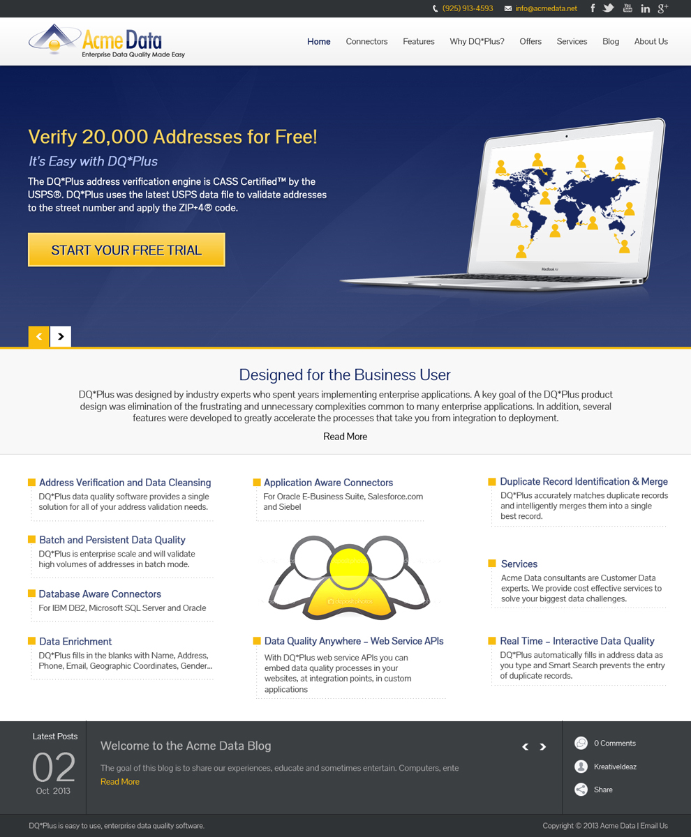 Landing Page Design by Kreative Ideaz for Acme Data | Design #2573716
