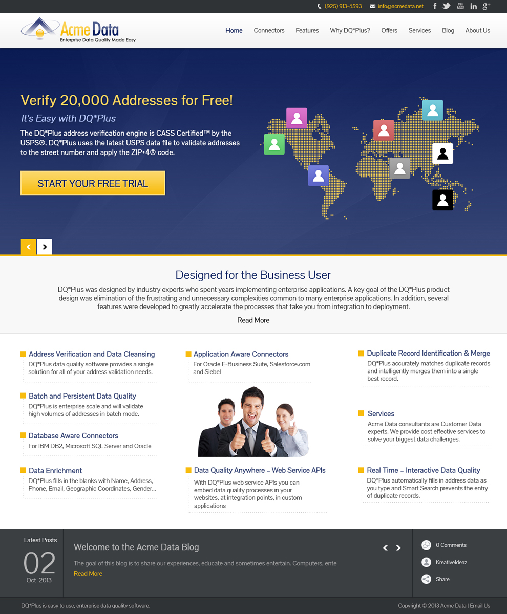 Landing Page Design by Kreative Ideaz for Acme Data | Design #2680575