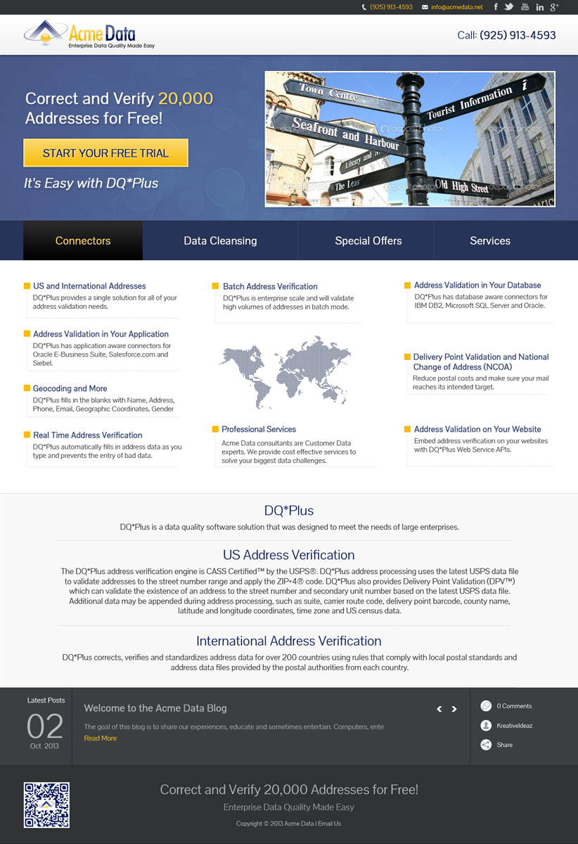 Landing Page-Design von Kreative Ideaz für Acme Data | Design #2730110