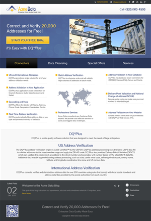 Landing Page Design by Kreative Ideaz for Acme Data | Design: #2730110