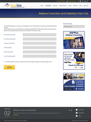 Landing Page Design by Kreative Ideaz for Acme Data | Design: #2732208