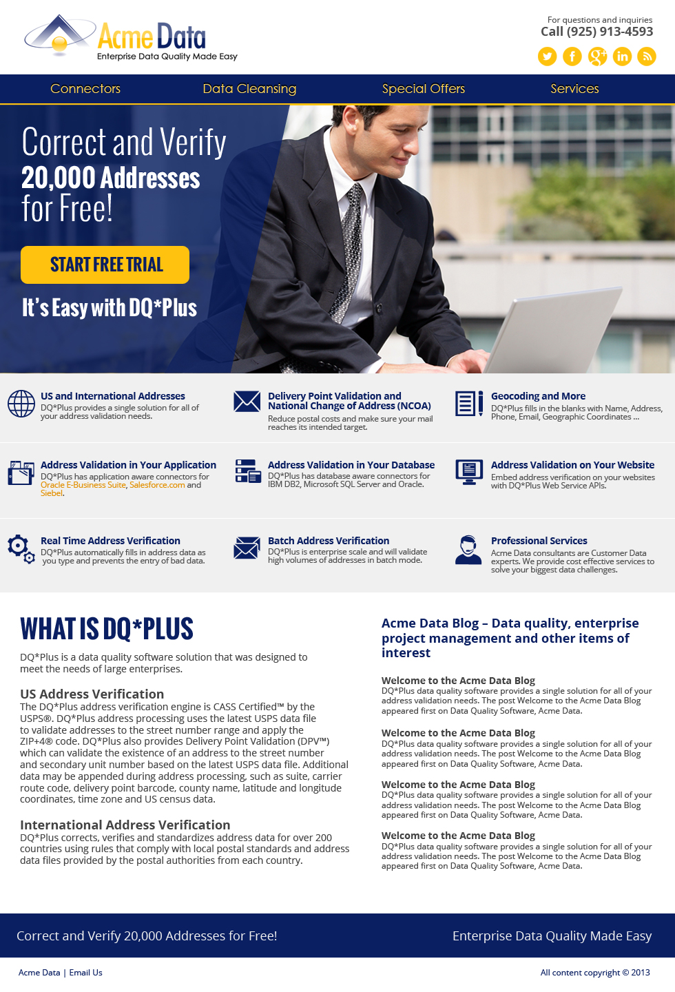 Landing Page-Design von jeckx2 für Acme Data | Design #2626005