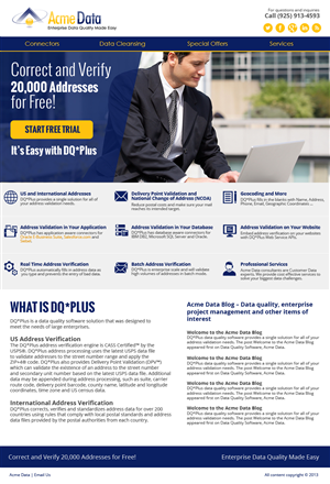 Landing Page Design by jeckx2 for Acme Data | Design: #2626005
