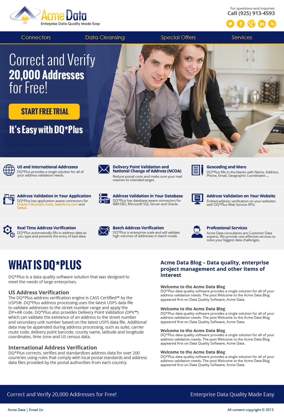 Landing Page Design by jeckx2 for Acme Data | Design #2626011