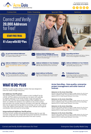 Landing Page Design by jeckx2 for Acme Data | Design: #2626011