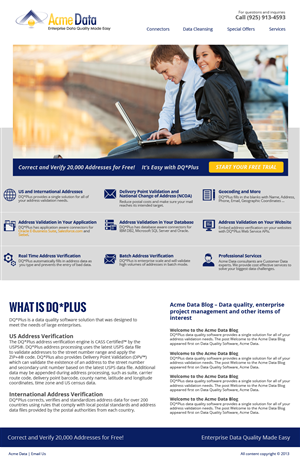 Landing Page Design by jeckx2 for Acme Data | Design: #2626042