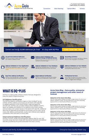 Landing Page Design by jeckx2 for Acme Data | Design: #2626060