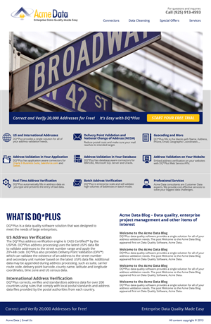 Landing Page Design by jeckx2 for Acme Data | Design: #2626064