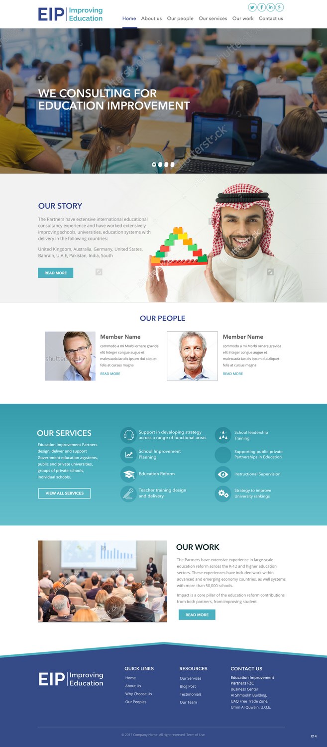 Web-Design von pb für Education Improvement Partners | Design #14848672