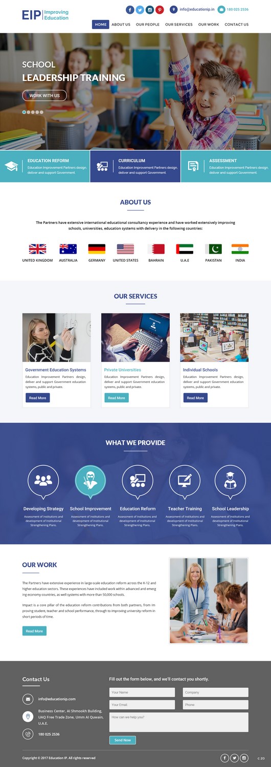 Web-Design von pb für Education Improvement Partners | Design #14848694