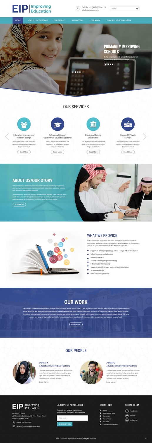 Web-Design von pb für Education Improvement Partners | Design #14869627