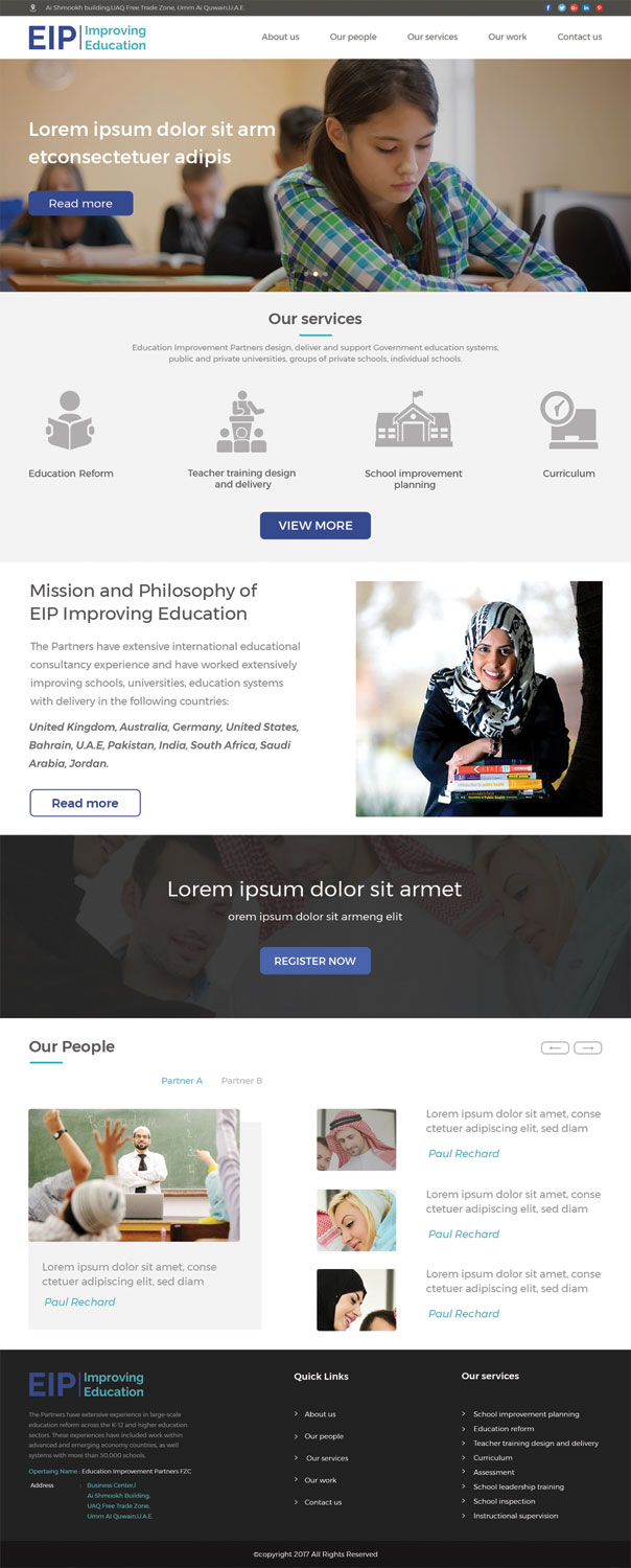 Web-Design von e-graphics für Education Improvement Partners | Design #14867277