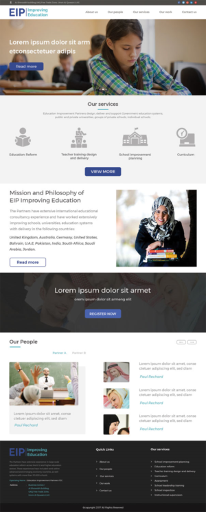 Web Design by e-graphics for Education Improvement Partners | Design: #14867277