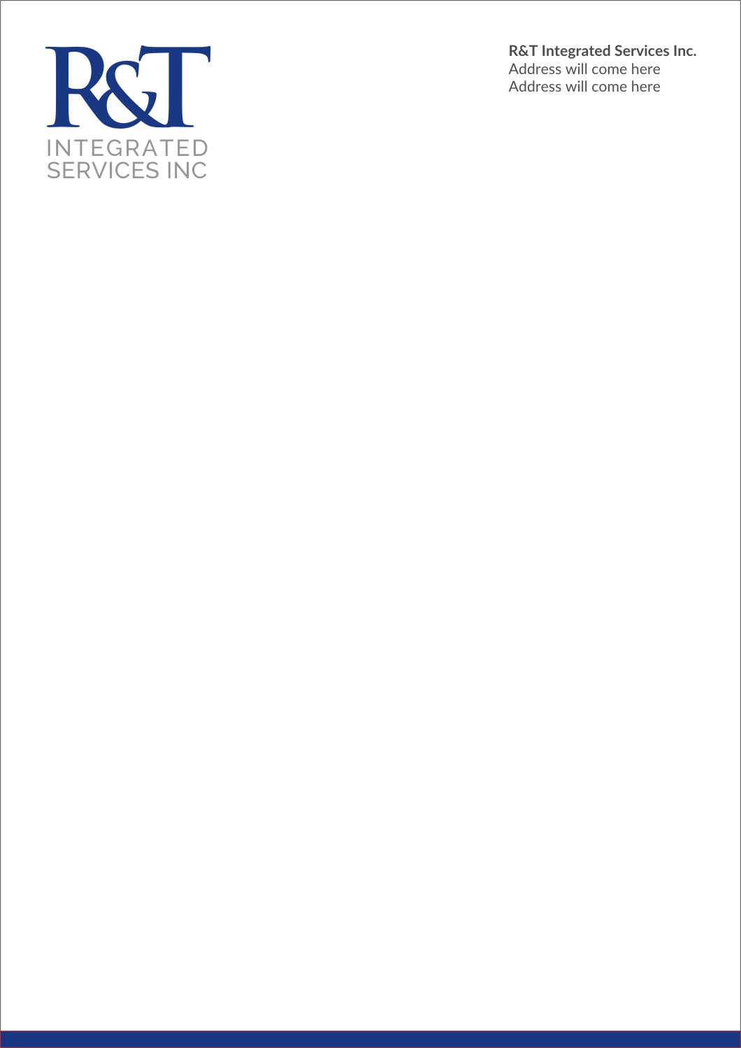 Stationery Design by Sushma for R&T Integrated Services | Design #14865530