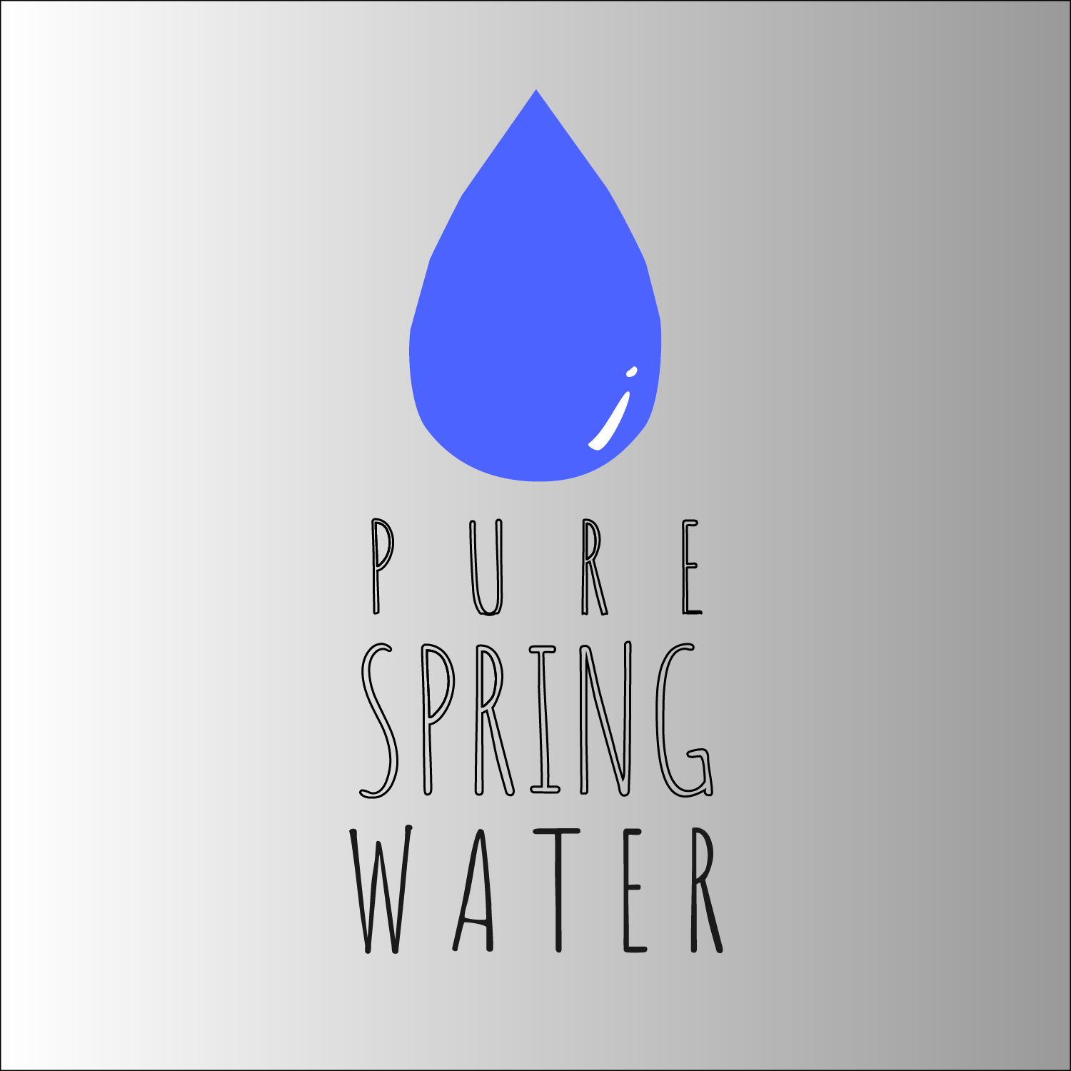 Logo Design by Hanz Divinagracia for Pure Spring Water | Design #14872763