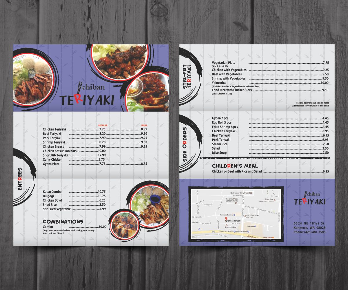 Menu Design by Cut and Glue for this project | Design #14871730