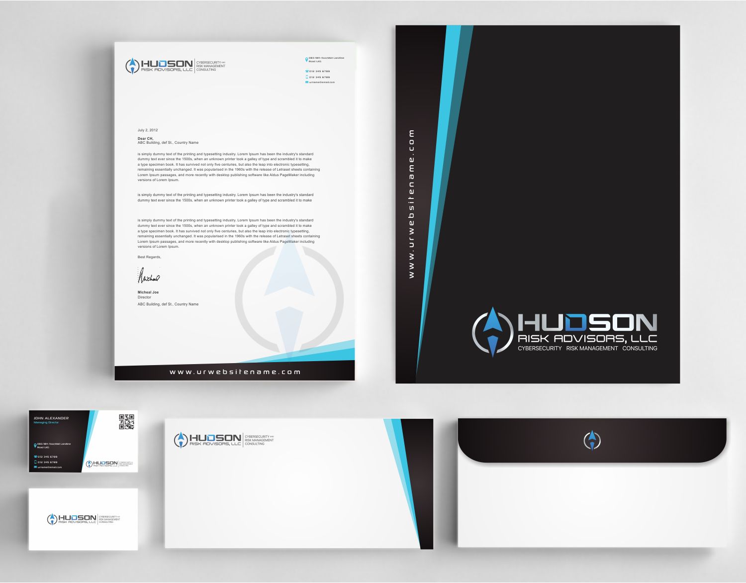 Diseño de Papelería por AwsomeD para Hudson Risk Advisoirs, LLC | Diseño #14866763