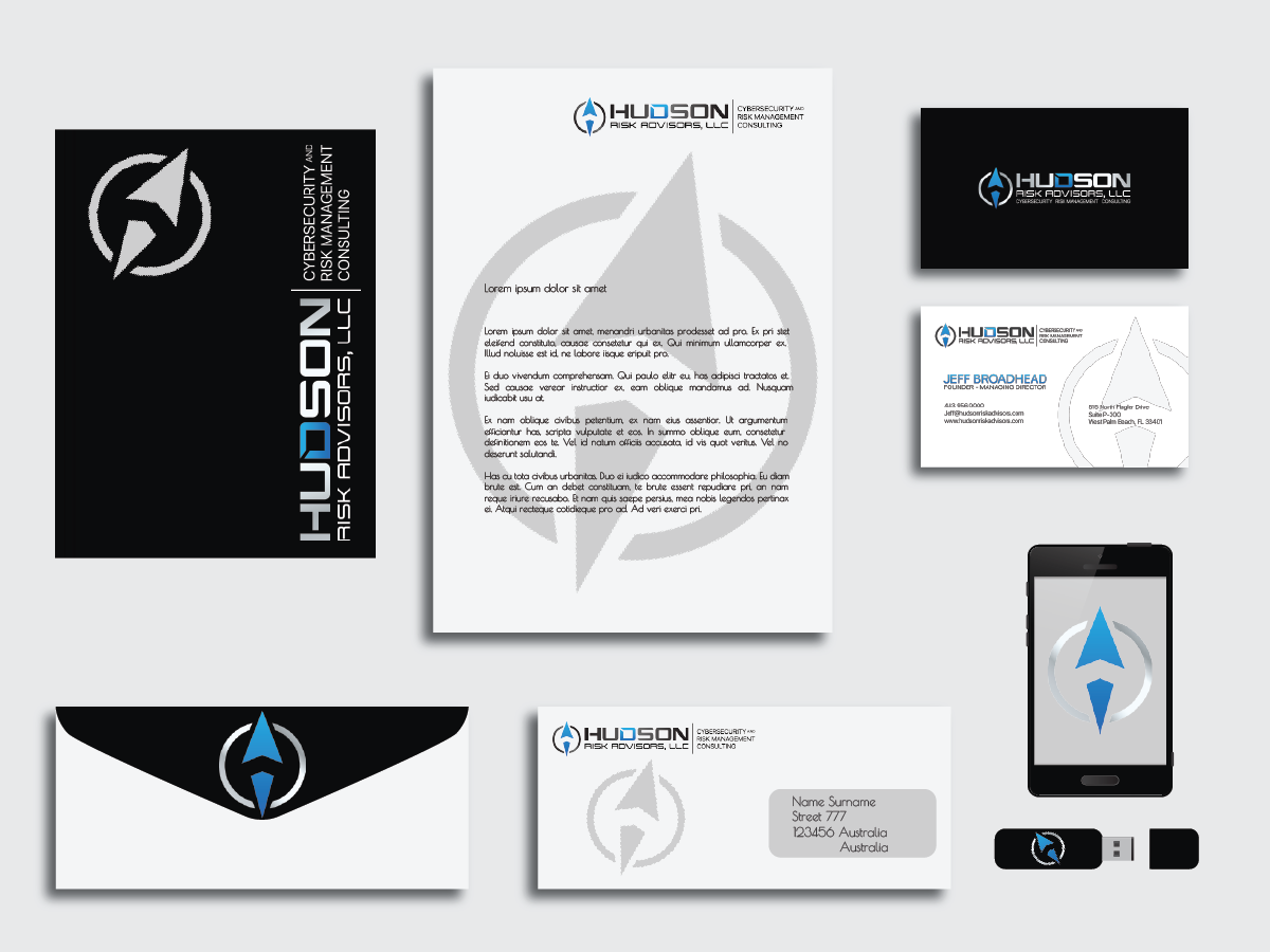 Stationery Design by Matea for Hudson Risk Advisoirs, LLC | Design #14858678