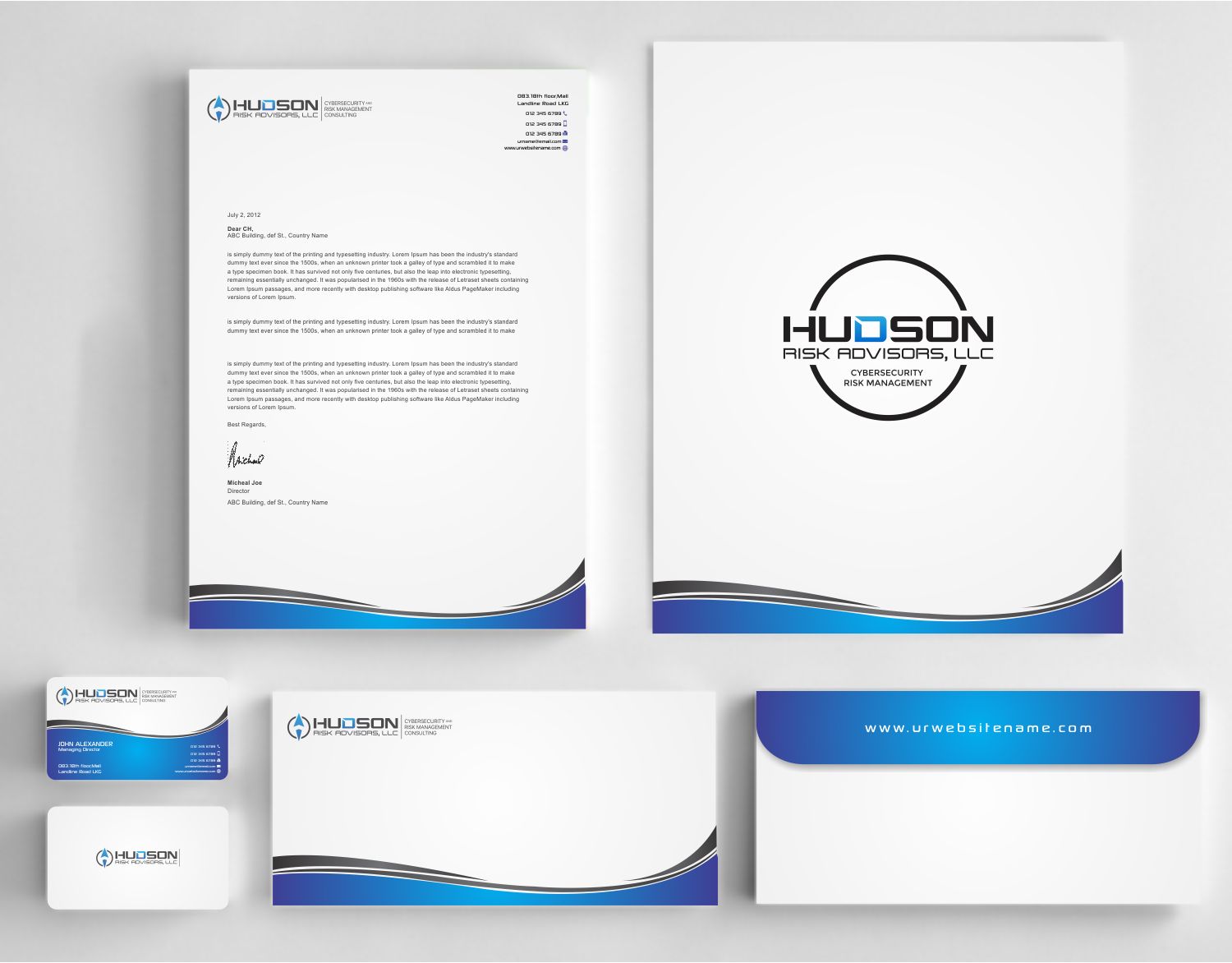 Diseño de Papelería por szabist para Hudson Risk Advisoirs, LLC | Diseño #14866807