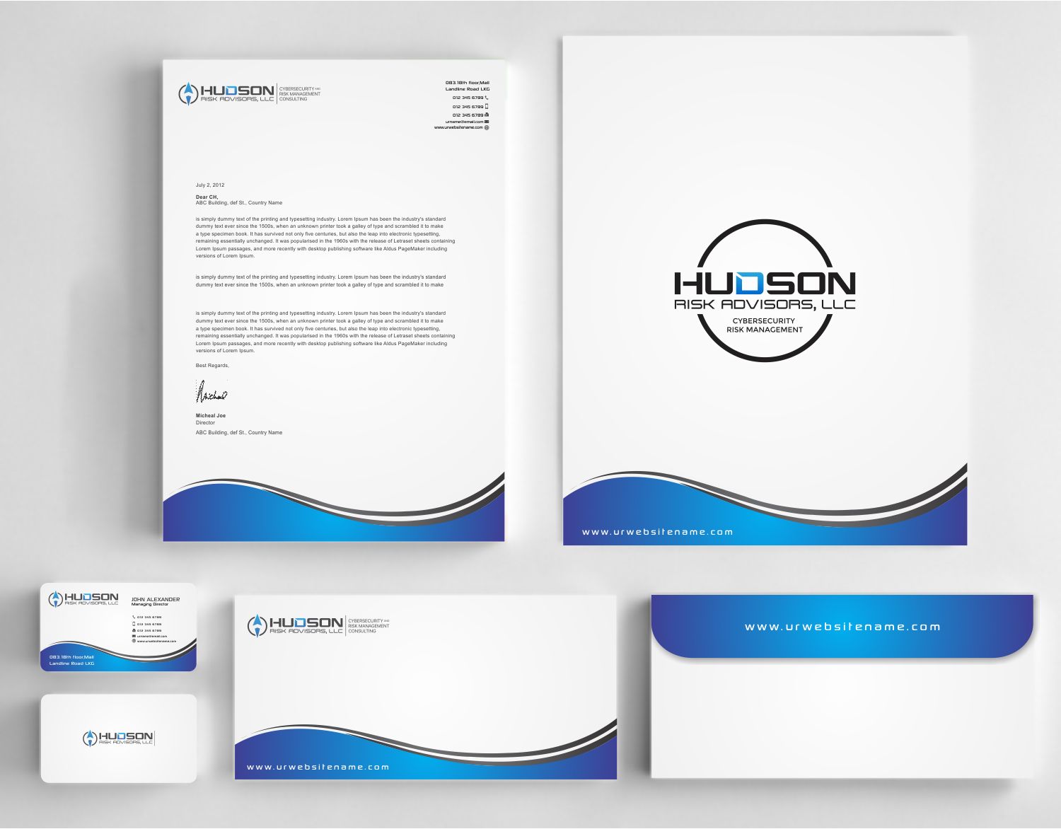 Diseño de Papelería por szabist para Hudson Risk Advisoirs, LLC | Diseño #14866810