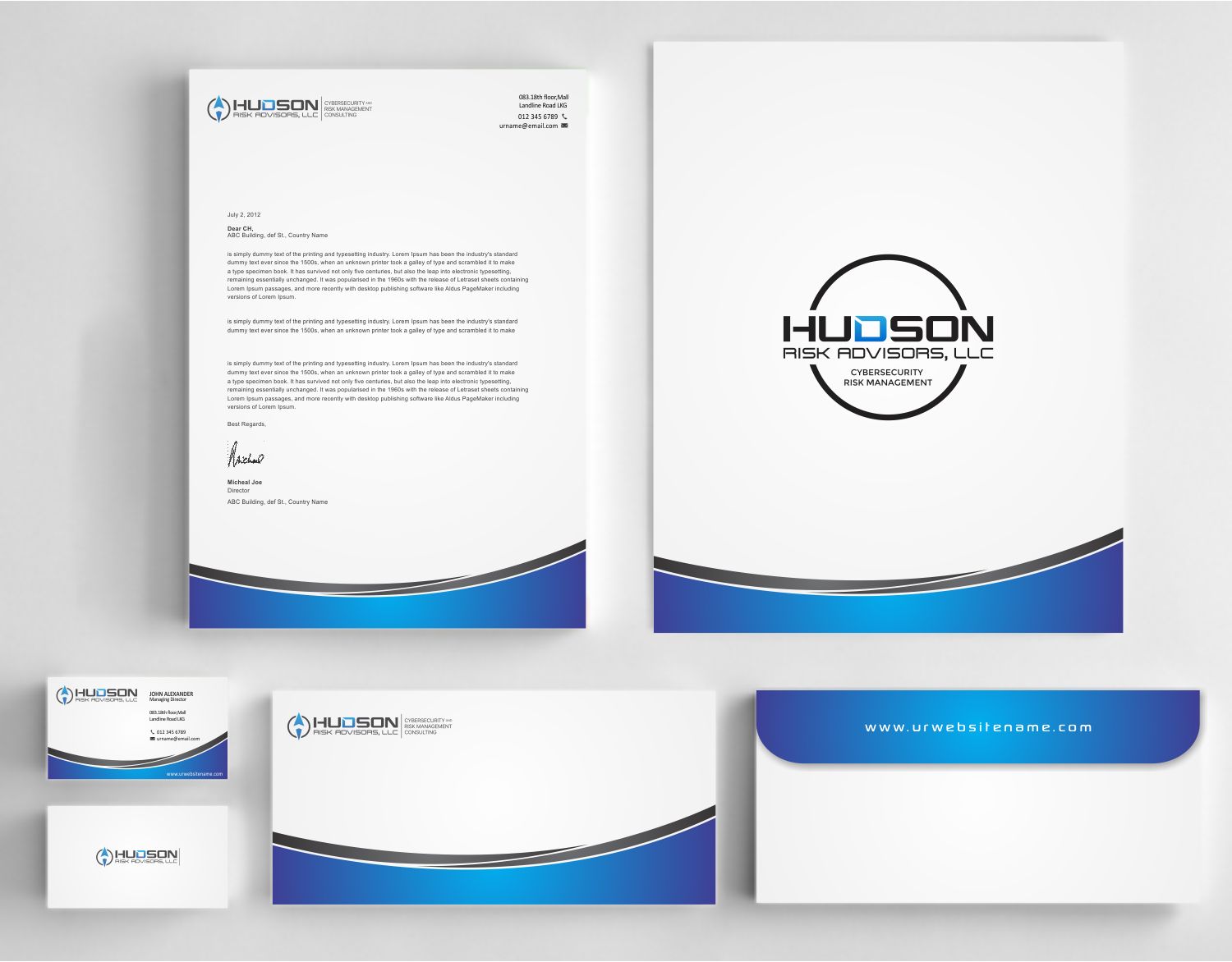 Diseño de Papelería por szabist para Hudson Risk Advisoirs, LLC | Diseño #14866815