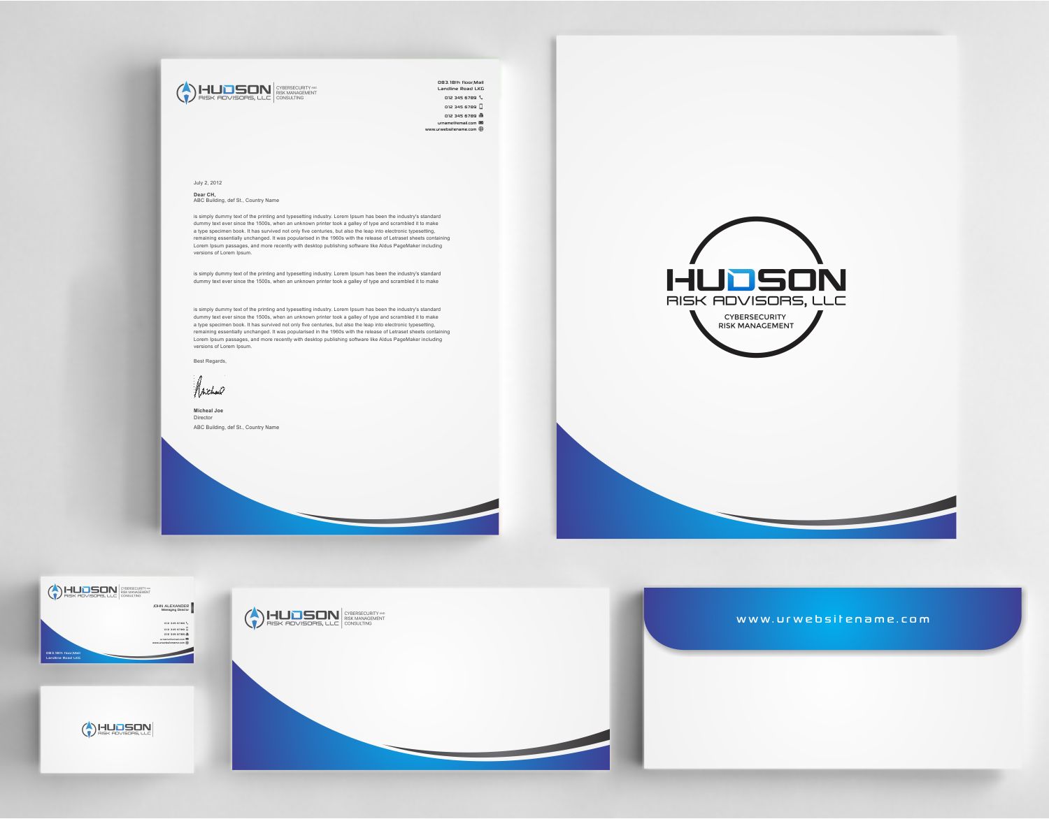 Diseño de Papelería por szabist para Hudson Risk Advisoirs, LLC | Diseño #14866817