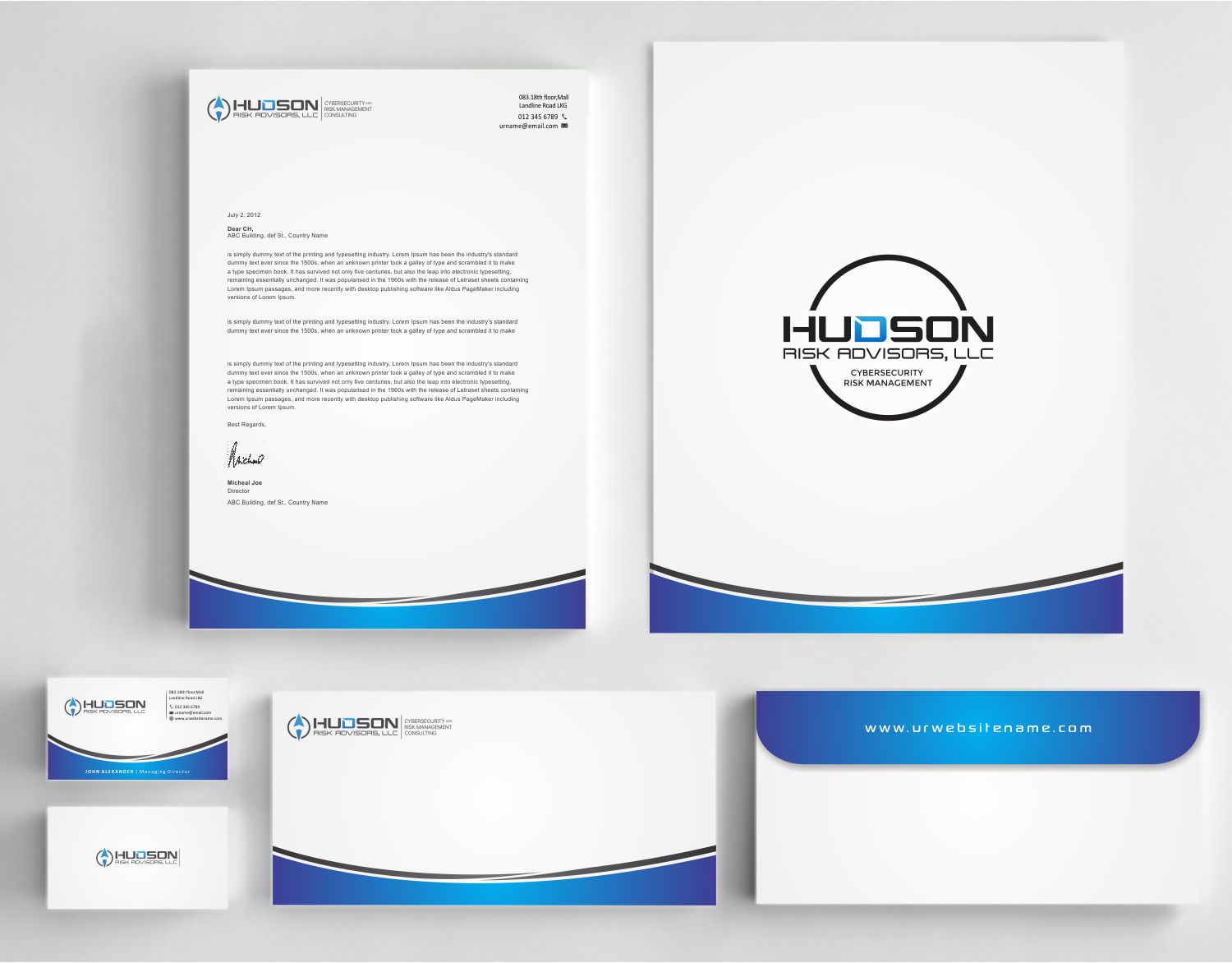 Diseño de Papelería por szabist para Hudson Risk Advisoirs, LLC | Diseño #14866818