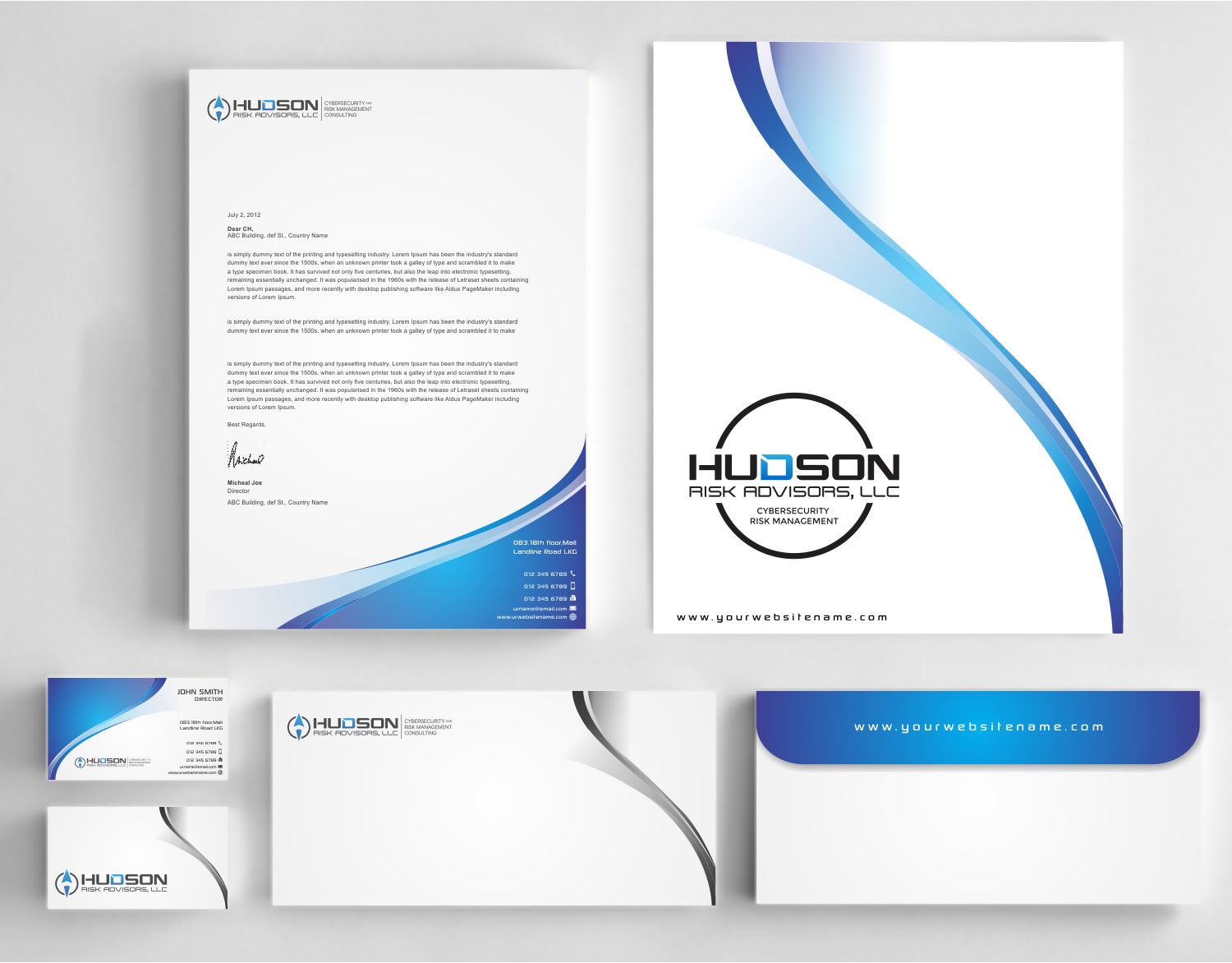 Diseño de Papelería por szabist para Hudson Risk Advisoirs, LLC | Diseño #14866821