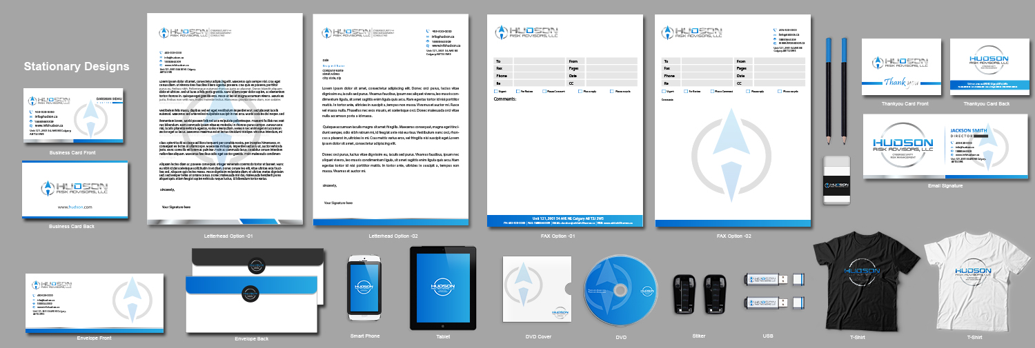 Stationery Design by sarfaraz Ali for Hudson Risk Advisoirs, LLC | Design: #14883128