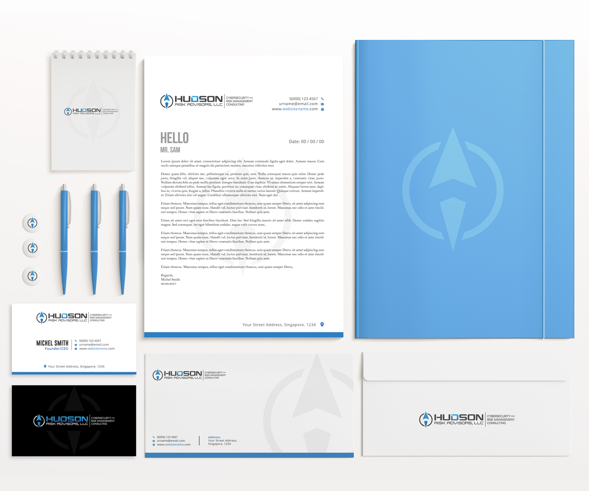 Diseño de Papelería por Graphic Flame para Hudson Risk Advisoirs, LLC | Diseño #14867873