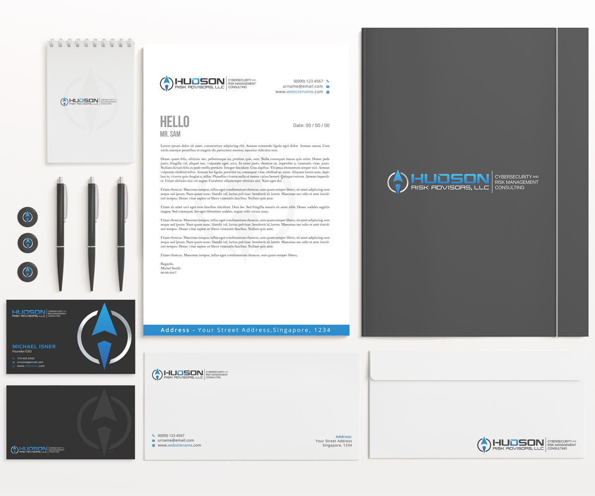 Diseño de Papelería por Graphic Flame para Hudson Risk Advisoirs, LLC | Diseño #14867875