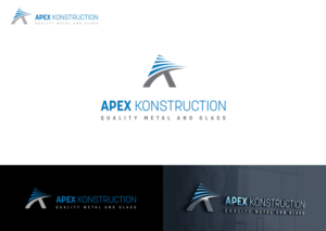 Apex Konstruction.  Quality Metal and Glass. | Logo Design by MrElshan