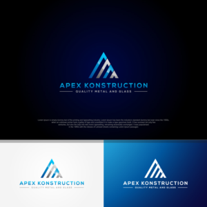Apex Konstruction.  Quality Metal and Glass. | Logo Design by sushsharma99