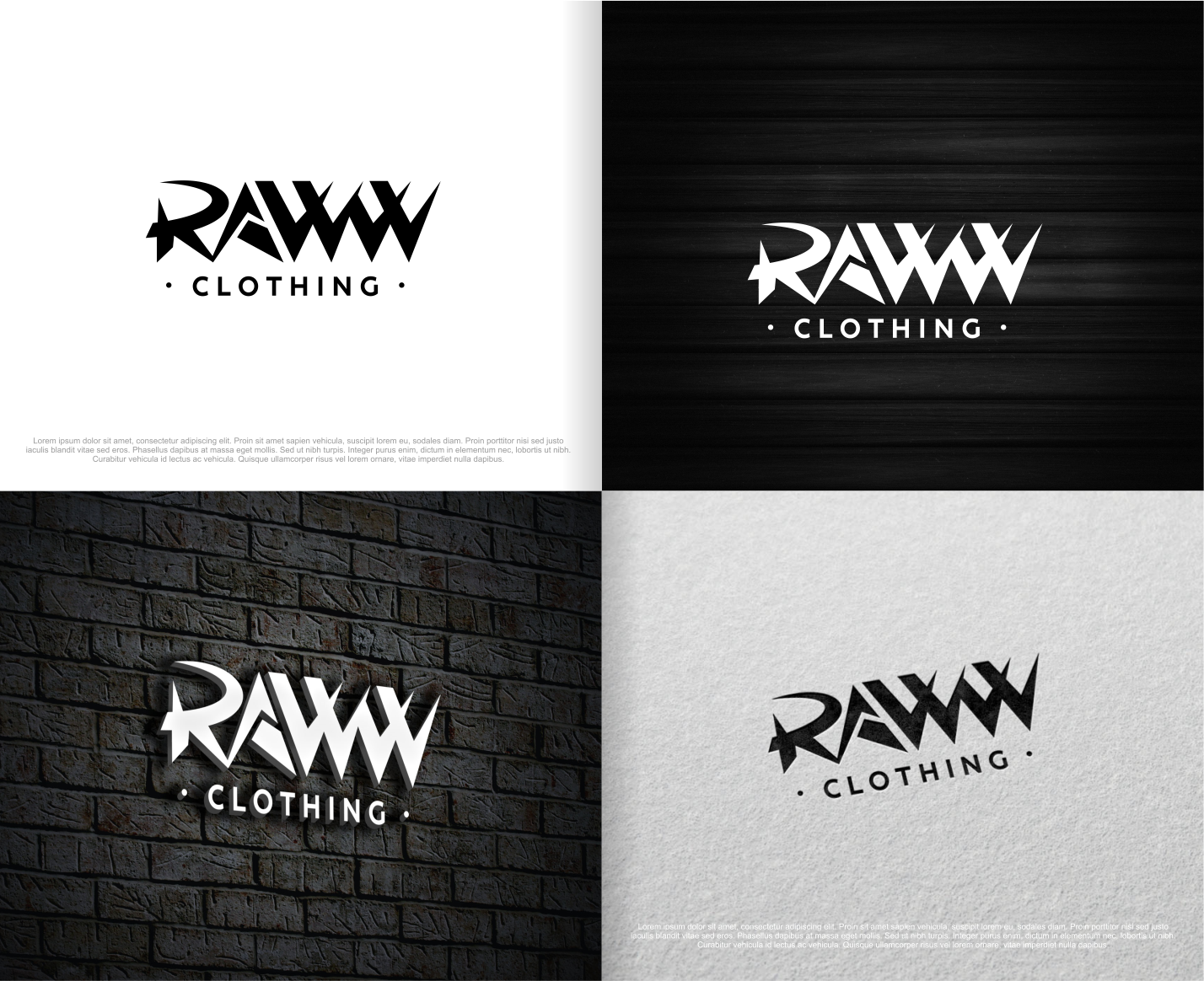 Logo Design by artswolf for Raww Clothing  | Design #14908614