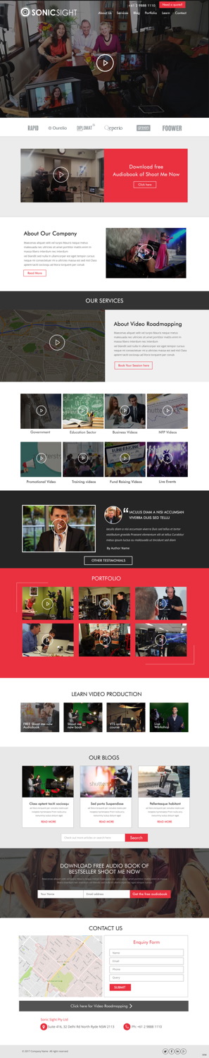 Web Design by pb for Sonic Sight | Design #14869813