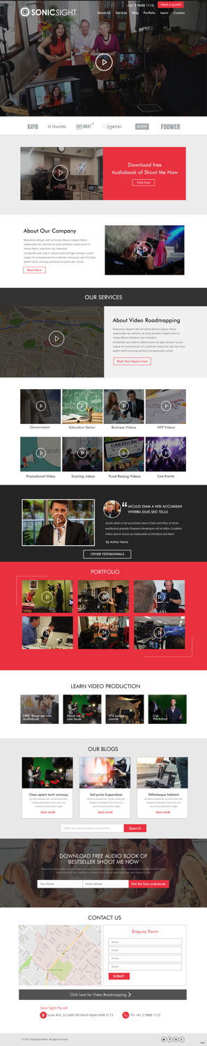 Web Design by pb for Sonic Sight | Design: #14869813