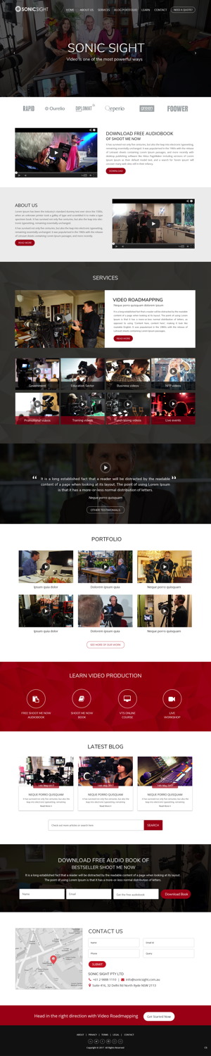 Web Design par pb pour Sonic Sight | Design #14869815