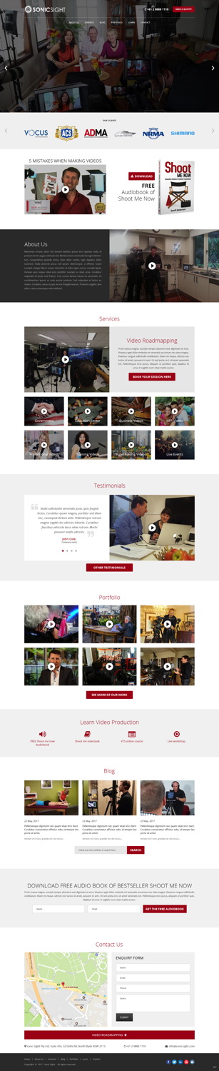Web Design by pb for Sonic Sight | Design #14869816