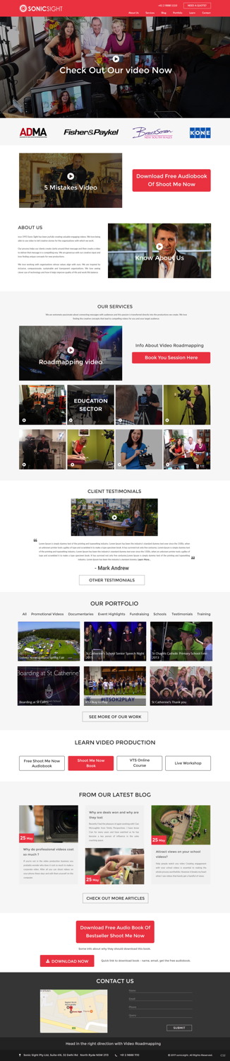 Web Design par pb pour Sonic Sight | Design #14869842