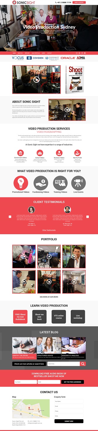 Web Design by Ayesha Khan for Sonic Sight | Design #14882331